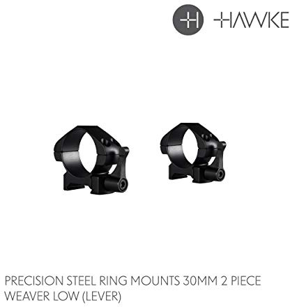 PRECISION STEEL RING MOUNTS with lever 23015 Weaver, 30mm Diameter, Low (Lever)