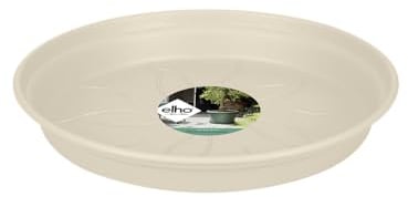 elho Green Basics Saucer 25 - Saucer for Indoor, Outdoor, Grow your Own & Accessories - Ø 25.5 x H 3.6 cm - White/Cotton White