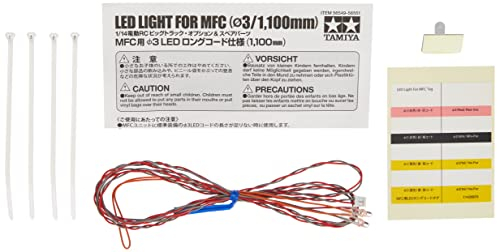 Tamiya MFC LED-Set 3mm rot L:1100mm, Ersatzteil, Modellbau, Zubehör für RC Fahrzeug/ferngesteuertes Auto, Tuningteile
