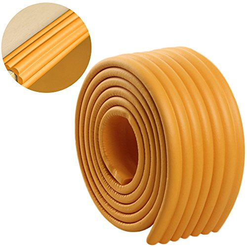 Ouneed -Türstopper Kinderschutz für Möbel von Bébé Earth | Baby- und Kindersicherheit-Set mit 200CM Kantenschutz und Eckenschutz aus Schaumstoff | für Tisch, Kommode |Tischkantenschutz extra (Orange)