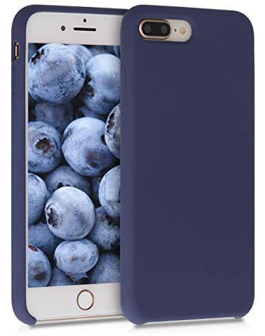 kwmobile Case Compatible with Apple iPhone 7 Plus/iPhone 8 Plus Case - TPU Silicone Phone Cover with Soft Finish - Deep Ocean