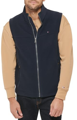 Tommy Hilfiger, Gilet in pile polare da uomo, Navy, XXX-Large