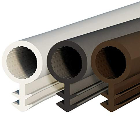 DQ-PP SCHLAUCHDICHTUNG | weiss | 90 Meter | TPE Gummi | STD-03 | Schlauchdurchmesser: 8mm Nutbreite: 3mm | Zimmertürdichtung Gummidichtug Dichtband Türgummi Türdichtung Zargendichtung Dichtprofil