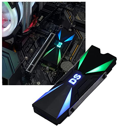 DS M2 SSD Heat Sink with 3PIN LED ARGB Header, Thermal Silicone pad for NGFF NVME 2280 M.2 PCIE, NVMe SSD or M.2 SATA SSD, Compatible with Aura or Mystic (M Series)