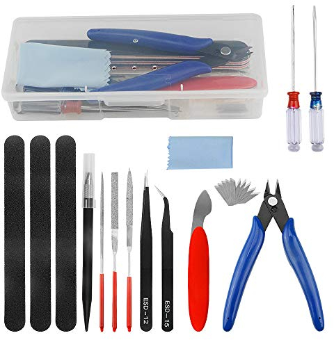 WMYCONGCONG 24 PCS Gundam Modeler Basic Tools Gundam Model Tools Kit for Hobby Model Building Beginner Assemble Building