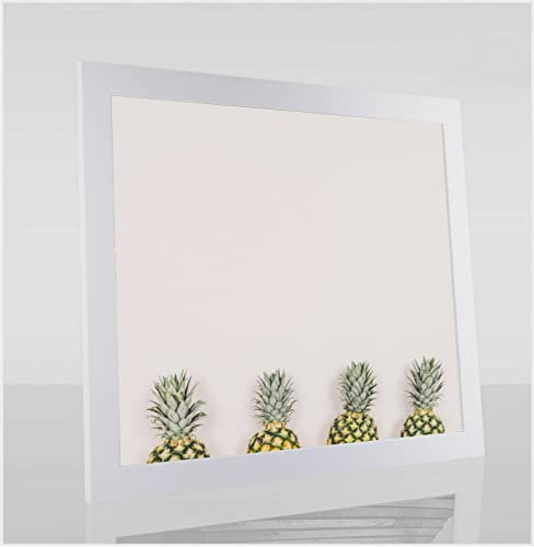 Bonito Slimline Profil Bilderrahmen Posterrahmen 24x34 cm Weiß matt 34x24 cm Puzzlerahmen Diamond Painting mit Kunstglas klar