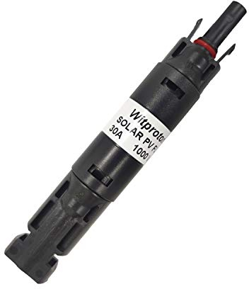 Witproton Porte-fusible solaire étanche 30 A IP68 étanche 1000 V Porte-fusible en ligne pour onduleur, protection du système solaire (30 A)