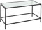 HOME DECO FACTORY HD7193 Mesa Baja Rosa de Cristal con Textura para Comer, Mueble de salón o Comedor, Metal Vidrio Templado, 80x40x40 cm