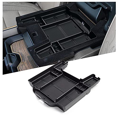 Ruiya Kompatibel mit Dodge RAM 1500 2019-2025 Mittelkonsole Aufbewahrungsbox, Armlehne Organizer Tray Mittelarmlehne Handschuhfach Mittelkonsole Organizer RAM 1500 Zubehör Mittelkonsole Ablagefach