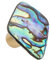 KYEYGWO 4 Stück Abalone Muschel Möbelknöpfe, Weiß Muschel Edelstein Schubladenknöpfe Messing Schrankknöpfe für Haus Decor Ziehgriff Stein Schrankknöpfe Kommoden Raute Knöpfe
