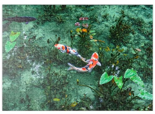 MyPuzzle Monets Koi Teich in der Stadt Seki in der Präfektur Gifu, Japan - Premium 500 Teile Puzzle - MyPuzzle Sonderkollektion von Puzzle Galaxy
