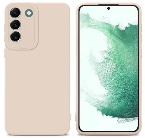 Cadorabo Hülle kompatibel mit Samsung Galaxy S22 Plus Schutzhülle TPU Silikon Case Liquid Design mit Kameraschutz Slim Kratzfest Weiche Gummi mit Rundumschutz Case Hülle für Galaxy S22 Plus in Rosa