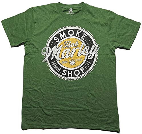 Bob Marley Unisex Jamaica's Finest Logo Offizielles Grün T-Shirt, L