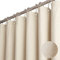 Premium Duschvorhang Leinen Stoff Textil 240x200cm Wasserdicht Anti-Schimmel für Badezimmer Beige 180x200cm