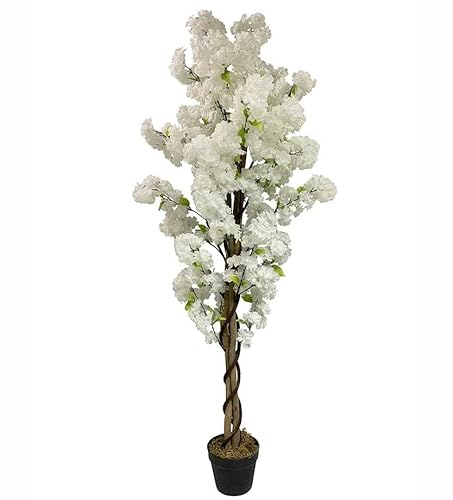 Leaf Design UK Arbre Artificiel réaliste Blanc 150 cm