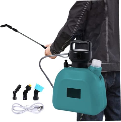 Hilai Pulverizador Eléctrico para Jardín,5L Pulverizador Plantas Batería Litio Recarga Mediante USB Boquilla Regulable Hidrolimpiadora Bateria Verde Sulfatadora Bateria