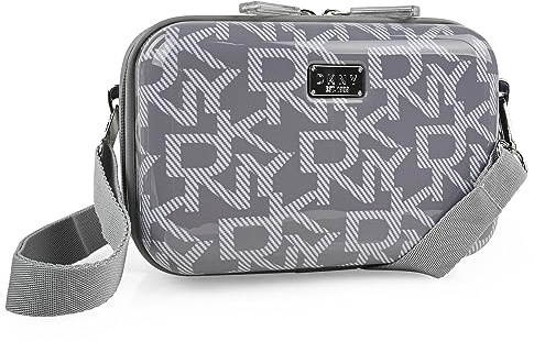 DKNY - Kosmetikkoffer Hartschale Groß, Beautycase Damen, Trolley & Handgepäck Koffer: Beauty Case Hartschale, Kosmetik Koffer, Kosmetiktasche Groß - Ideal für Reisen!, Holzkohle