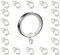 Byour3-55 Ganci per Tende con Anelli - Occhielli Bastoni tende estensibili Occhiolo trasparente per tende per Salone Cucina Tendine camion tenda Roulotte Gancetti papera Bianchi (Diametro 7mm, 55pz)