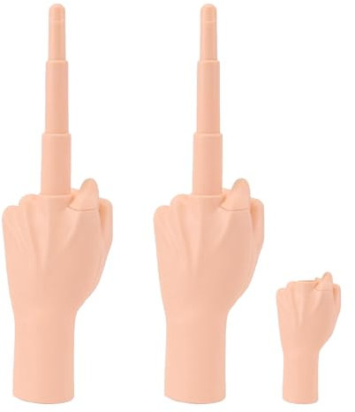 WEQEER 3D Printed Folding Middle Finger, Collapsible Middle Finger, Retractable Middle Finger, Extendable Middle Finger Statue for Friends Funny Gag Gifts (2pcs)