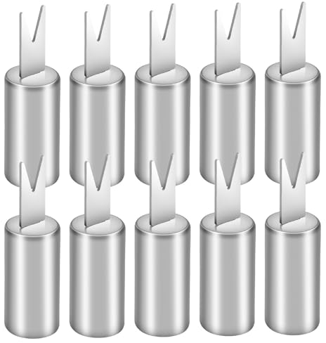 10pcs Corn Cob Holders, Stainless Steel Corn on The Cob Skewers, Creative Corn Cob Forks for Home Cooking Barbecue, Parties, Picnics, Camping (Silver)