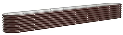 vidaXL Hochbeet Verzinkter Stahl 332x40x36 cm Braun