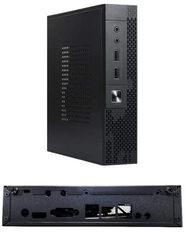 Rordigo Mini-ITX HTPC for Case Box Chassis Monitoring Server Chassis Industrial Control Computer USB Audio Ports Enclosure