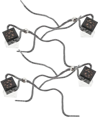 MUCKLILY Set Mit 4 Stück - Leer Und Nachfüllbar - Aromatherapie Auto Parfüm Flaschen Essentielle Öl Diffusor Zum Aufhängen Ideal Für Auto Zuhause Und Büro Autoduft Und Raumduft Lösung