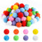 120 Stück Pompons zum Basteln, 4cm Bunte Pompoms, Mehrfarbige Pompom, Filzkugeln Bunt für Kreative DIY-Basteleien, Feine Haar-Accessoires, Partydekoration