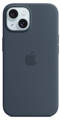 Apple iPhone 15 Silicone Case with MagSafe - Storm Blue 