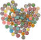 Tofficu 100St Edelstein-Patch Zubehör zur Schmuckherstellung Boho-Dekorationen Kuppel Armband Machen Edelsteine Emlyn puppenzubehör Glas-Edelstein-Cabochons Cabochons mit Kaleidoskopmuster