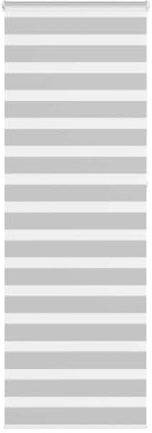 vidaXL Doppelrollo Hellgrau 75x230 cm Stoffbreite 70,9 cm Polyester, Zebra-Rollo, Zebra-Jalousie für Fenster