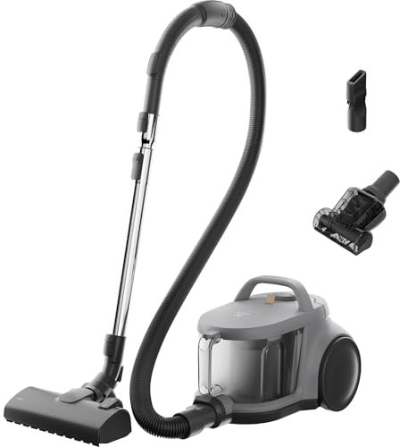 Electrolux Animal 500 Aspirapolvere a Traino Senza Sacco, EL51A2UG, Spazzola Turbo per Peli di Animali, Tecnologia ciclonica, Capacitá 2 Litri, Filtro HEPA, 78 dB(A), Grigio