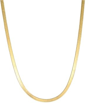 HIJONES Sottile Piatto Serpente Catena in Acciaio Inox Collana per Uomo Donna Stratificato Clavicola Catena Gioielli