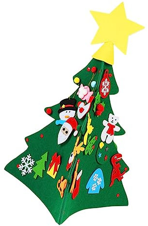 Abaodam Juguetes Árbol De Navidad De Fieltro Kit Navideño Diy Suministros Navideños Para Decoración De Árbol De Navidad Juguete Hecho Mano