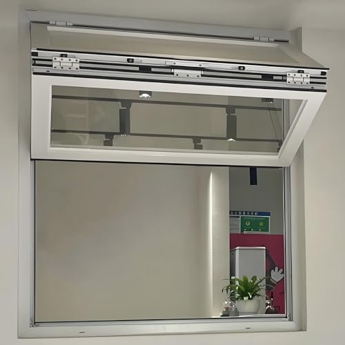 YVYKFZD Finestre scorrevoli in alluminio, Finestra scorrevole di food truck, Sostituzione Finestra di ventilazione, Finestra pieghevole manuale con blocco di sicurezza per cucina aziendale(30x40in/76x