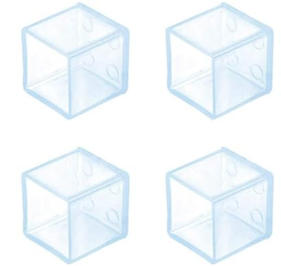 Timcryxient Lot de 4 embouts de protection en caoutchouc pour pieds de meubles carrés 60 x 60 mm 60 x 60 mm
