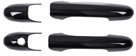 PIUGILH Copertura per maniglia esterna dell'auto, adatta per F@iat 500 2007 – 2024, adesivo esterno in carbonio ABS, accessorio esterno per auto, adatto per F@iat 500 (pianoforte nero)