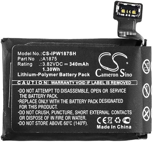 Eotdoo - Batterie de rechange pour Apple A1861, Watch Series 3 42 mm, Watch Series 3 GPS 42 mm, numéro de pièce : A1875