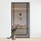 Moustiquaire pour porte de balcon, porte pour animaux de compagnie, avec fermeture éclair, filet pour chat avec fermeture éclair, porte en maille filet de sécurité pour le salon