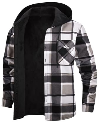 Veste Randonnée Homme Randonnée Winter Sweat a Capuche Zippé Sweat Polaire Manteau Ski D'intérieur Blouson Hiver Homme Chaud Zippé Mens Jacket Chaude Manteau M