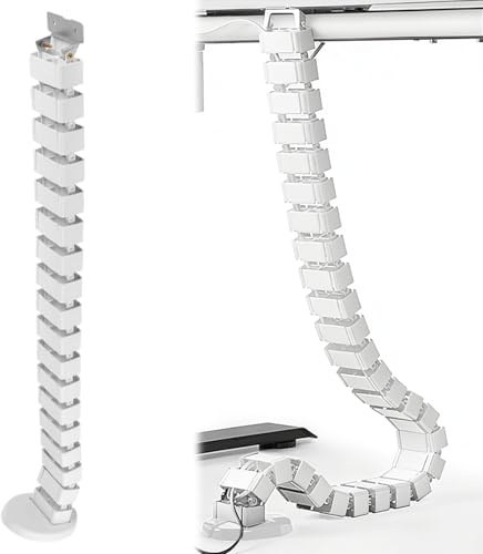 Kabelführung Eckig Schreibtisch, Kabelkanal Flexibel Für Tisch, Magnet Kabelwanne 80cm, Schreibtisch Snake-Kabelmanagement Kabelschlange, Kabel Management Für Höhenverstellbare & Feste Tisch (A)