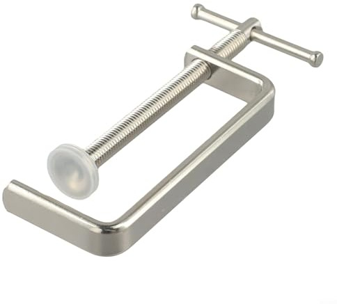 Firm Gripping Woodworking G Clamp with Flat Smooth Clamping and Rubber Cover, Designed for Secure Holding of Wood and Plastic During Carpentry (C)