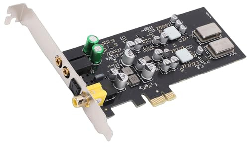 Topiky Carte Son PCIE, Prise en Charge de la Carte Son PCI Express HiFi Professionnelle pour Contrôleur Principal CM108AH Fibre Optique Coaxiale