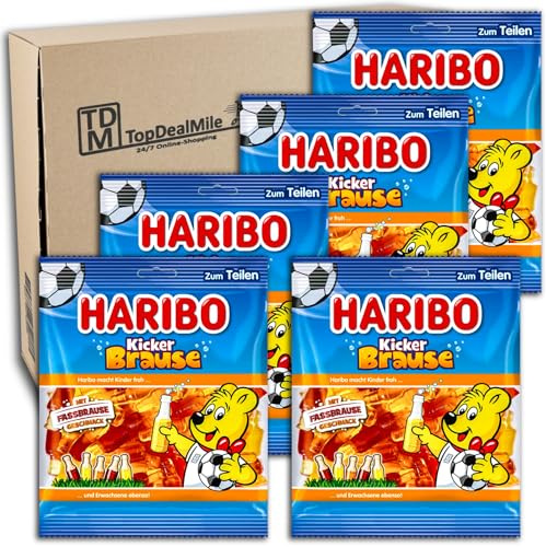 TopDealMile- Vorratspack für Fruchtgummi von Haribo Kicker Brause 5 x 175g Fruchtgummi mit Fassbrause-Geschmack