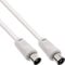InLine 69402 Antennenkabel, 2x geschirmt, >75dB, weiß, 2m