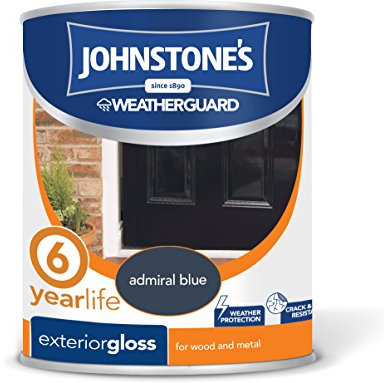 Johnstone's 303936 Exterior Gloss Paint, Admiral Blue, 750 ml