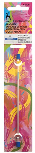 Pony Coded Eye Needles: Ultra Long Beading 11, Multi-Colour