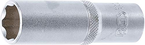 BGS 2947 | Steckschlüssel-Einsatz Super Lock, tief | 12,5 mm (1/2) | SW 17 mm | lang | Wellenprofil | CV-Stahl