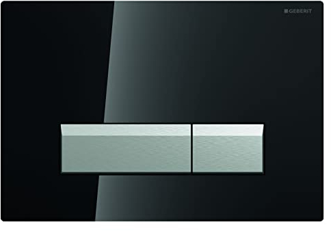 GEB Sigma40 dual flush plate black glass