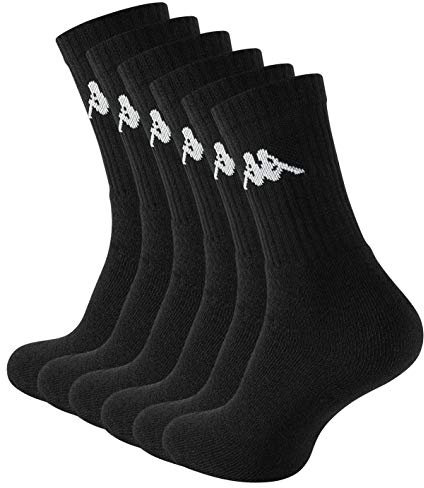 Kappa 6 Paar Original Tennissocken-Sportsocken schwarz (43-46, 6 Paar)